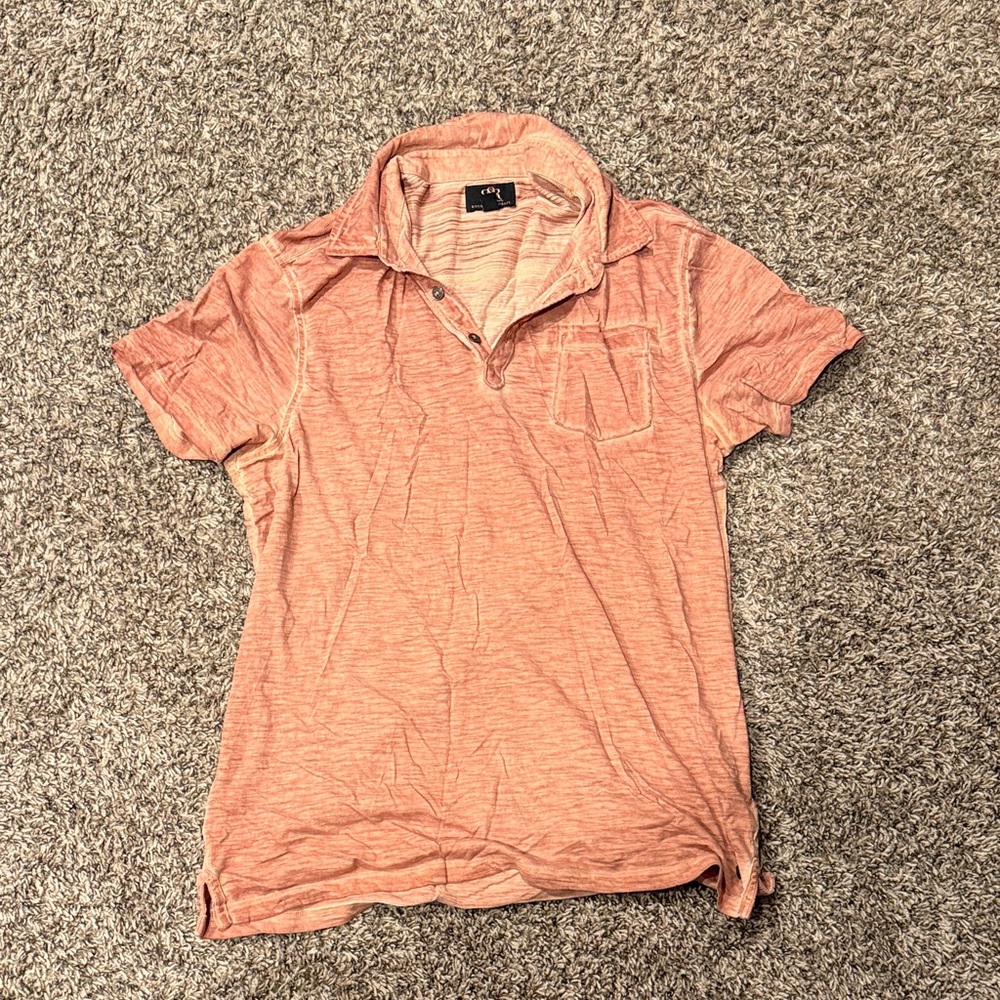 Rock & Republic Men's Orange Polo Shirt